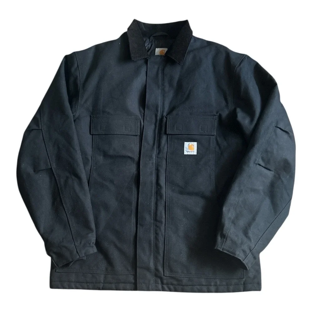 Carhartt Men's Black Traditional Coat/Arctic-Quilt Lined C003-BLK Size L Tall - Picture 2 of 9